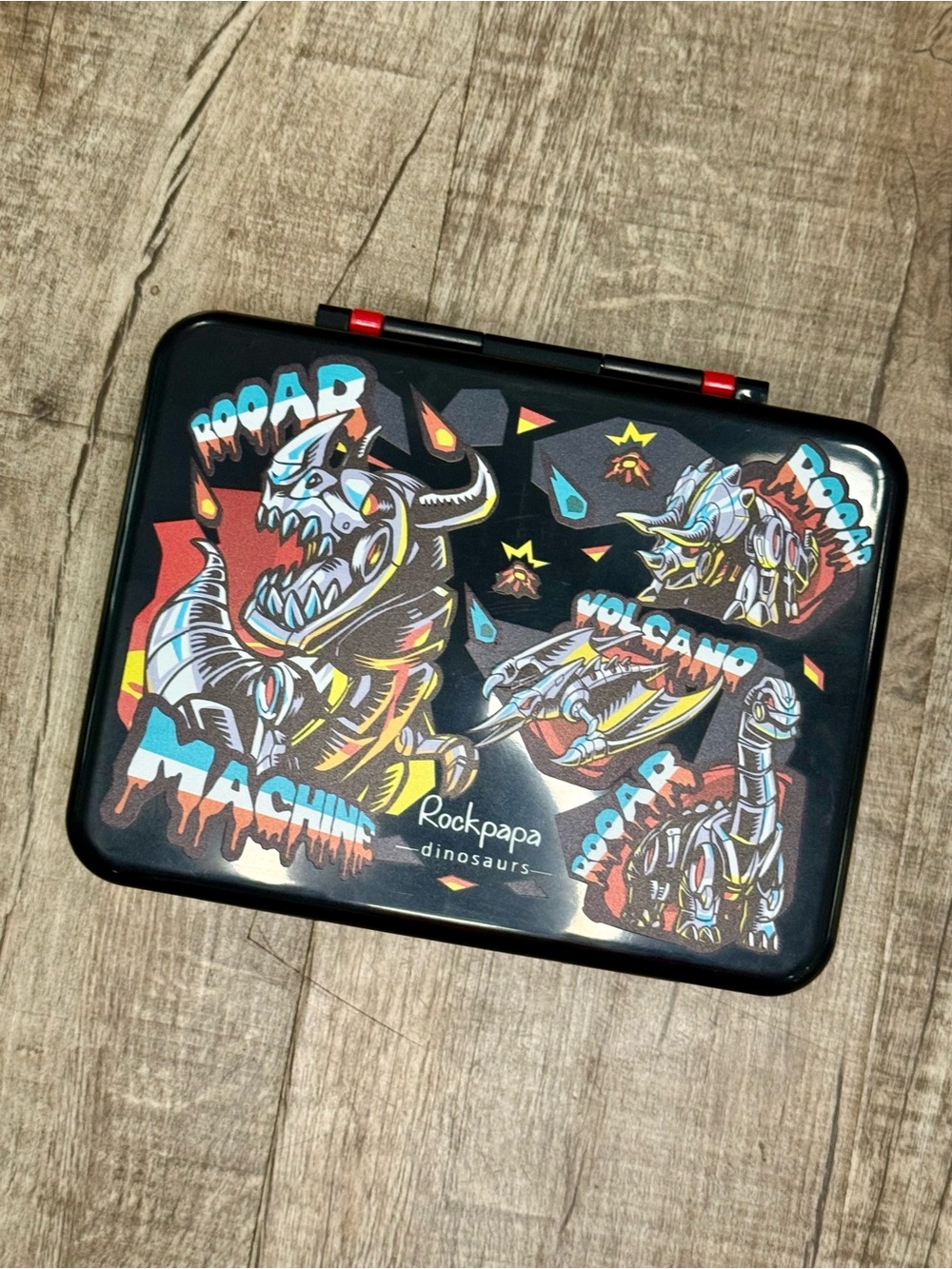 Rockpapa Dinosaur Bento Lunch Box Kids Leak Proof 5‎ Compartment w/ Utensils